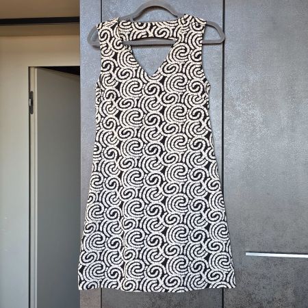 🐸 KLEID COTON DU MONDE 36 V-AUSSCHNITT, HINTEN QUERBAND