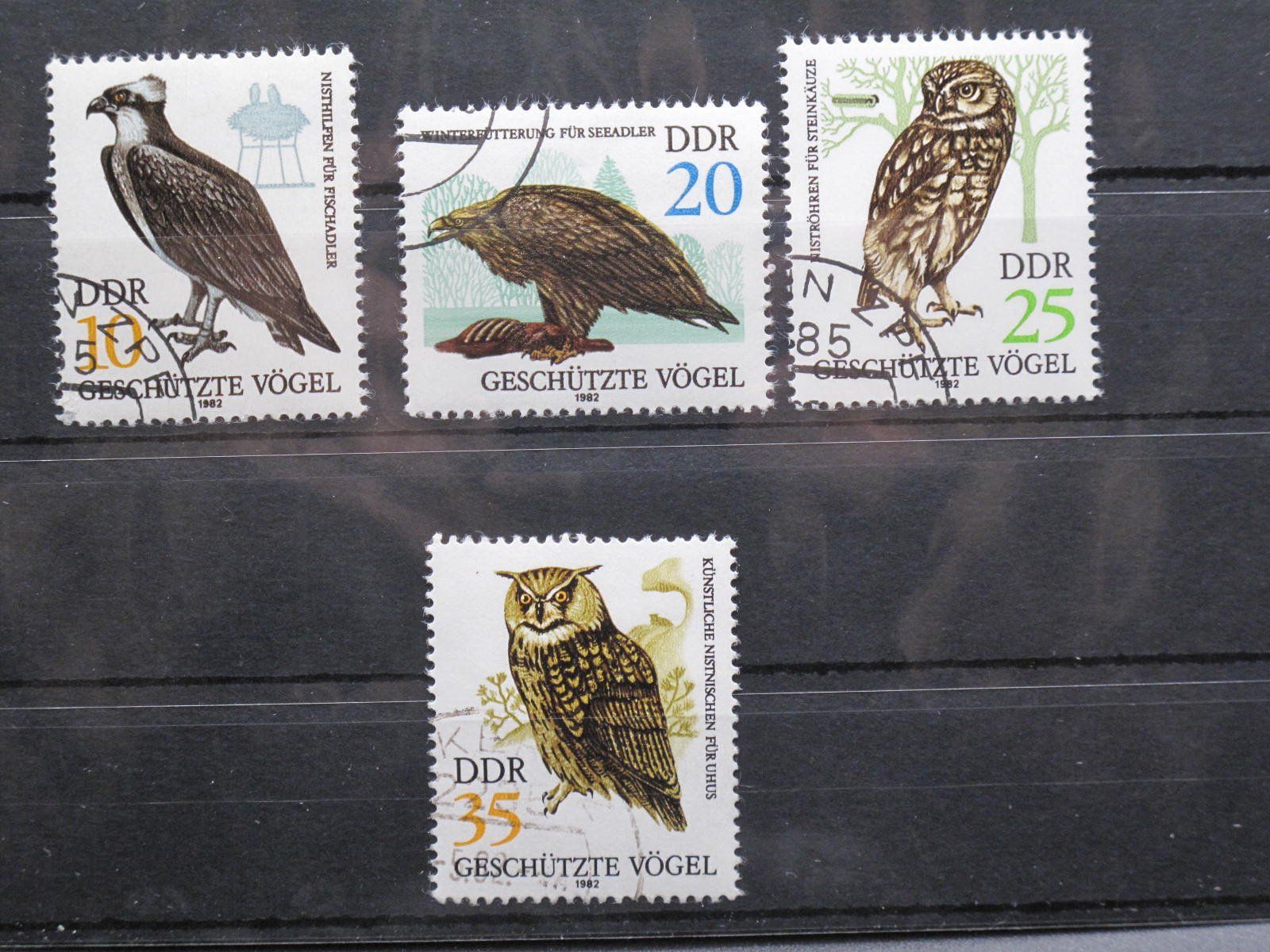 Alle Briefmarken: DDR 1982 Geschützte Greifvögel gest. – Gebraucht aus Wil SG von fva01