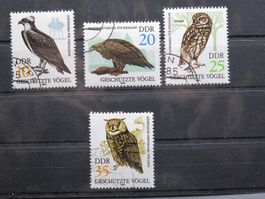 DDR 1982 Geschützte Greifvögel gest.