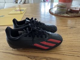 Adidas Kinder Fussballschuhe, Gr. 33, Schwarz-Rot