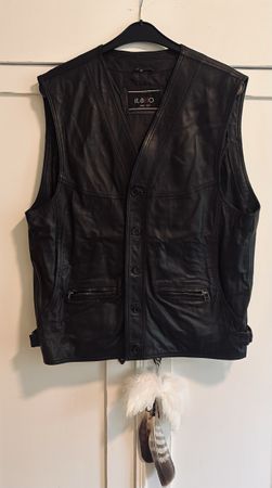 Lederweste itallo , Schwarz, Top Zustand, Gr. 54