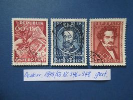 Österreich 1949/50 Nr. 946-948 gestempelt