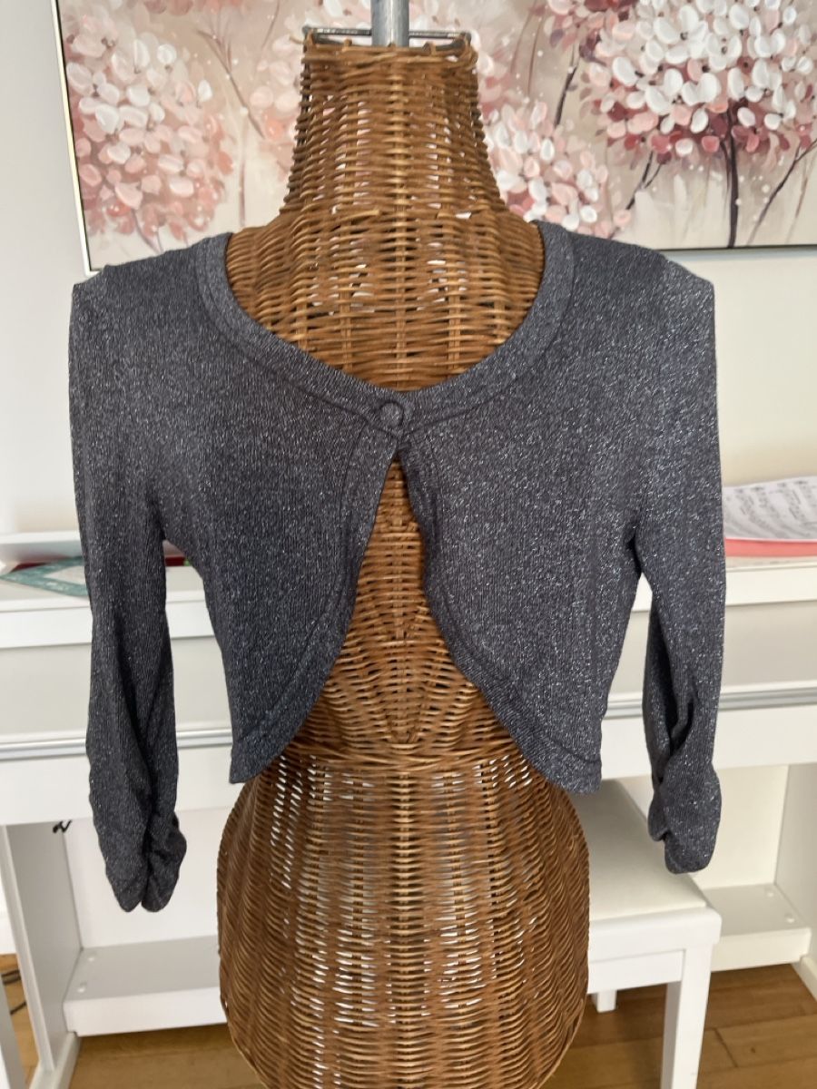 Boléros: Bolero mit Glitzerfaden, grau, Vila, S  – D'occasion à Solothurn par Bobesch08