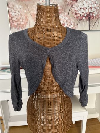 Bolero mit Glitzerfaden, grau, Vila, S 