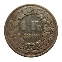 Schweiz - 1 Franken - 1886 - Silber