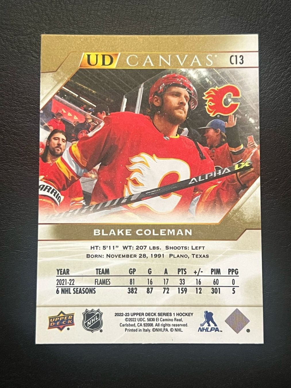 NHL Sammelbilder & Trading cards: Blake Coleman 2022 UD Canvas Calgary Flames – Neu (gemäss Beschreibung) aus Möhlin von SwissHockeyCards 1