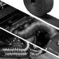 Auspuff Hitzeschutzband Schwarz 5.00cm x 15.00m, Dicke 2mm
