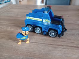 Paw Patrol Chase Polizeiauto mit Spielfigur.