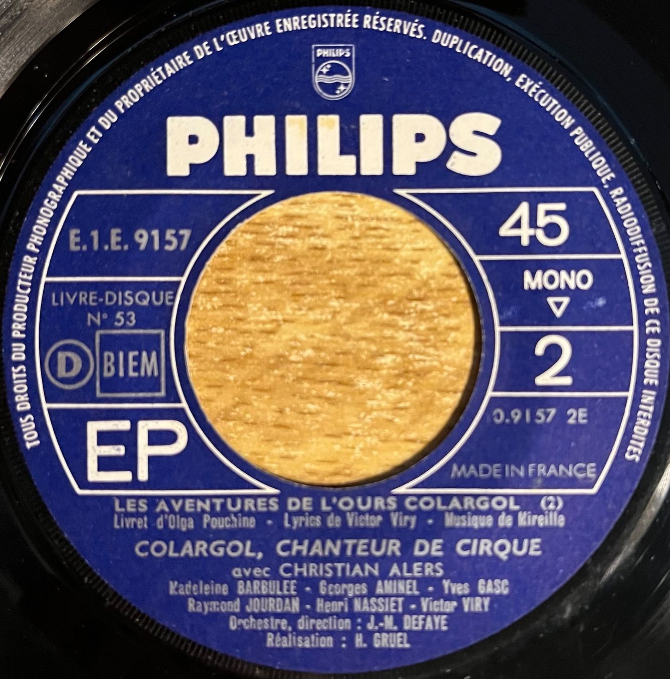 Schallplatten: COLARGOL CHANTEUR DE CIRQUE – Gebraucht aus Bussigny von vinyl-pas-cher 6