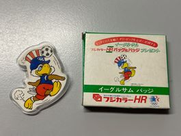 Olympia 1984 Adler Eagle Sam Badge mit Originalverpackung
