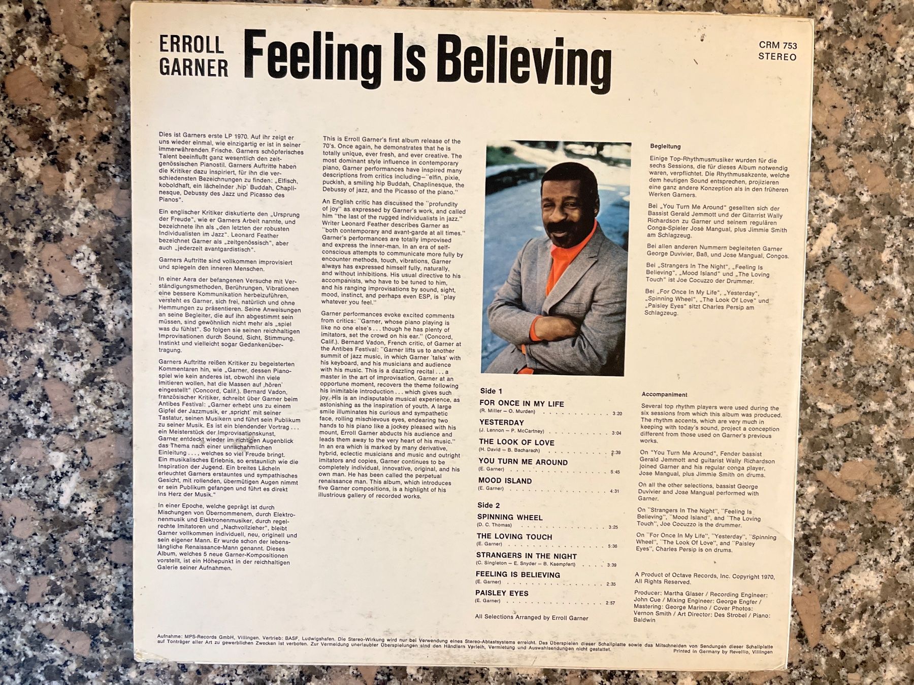 Dischi in vinile: S1681/Erroll Garner - Feeling Is Believing – Usato da Frutigen venduto da Philippe_jsp 1