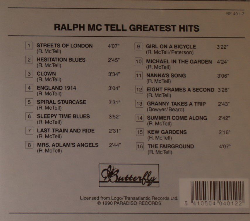 CD: Ralph Mctell – Greatest Hits – Usato da Luzern venduto da CONTENTI 2