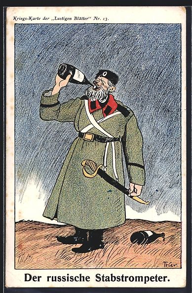 Ansichtskarten: Walter Trier: Der russische Stabstrompet – Gebraucht aus Berlin von bartko-reher