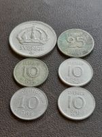 Lot Skandinavische Silber Münzen. 6 Stück