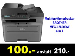 🔴  Multifunktionsdrucker BROTHER MFC-L2800DW 4 in 1 /426B
