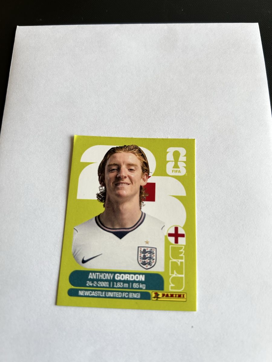 Panini Carte collezionabili: Panini WM 2026 ENG 15 Anthony Gordon – Nuovo e nell'imballaggio originale da Kestenholz venduto da xara03