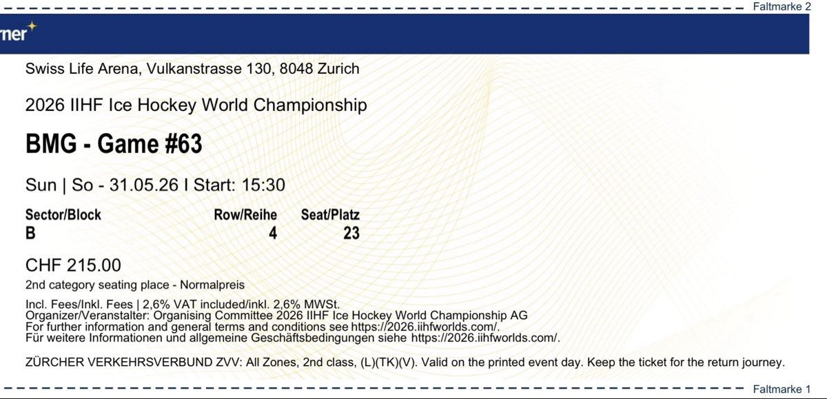 Biglietti: Ticket Bronzespiel – Nuovo (secondo la descrizione) da Hochwald venduto da Zas28 1