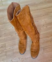 Stiefel mit Fransen braun Grösse 43