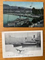2 cartes postales bateau à Genève/Postkarten mit Schiffen