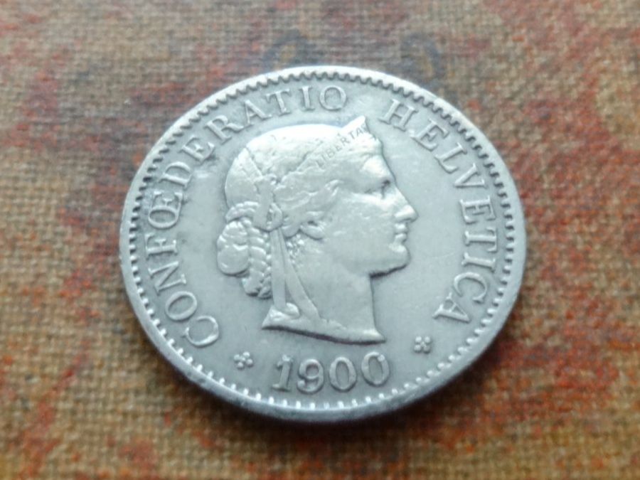 Alle Münzen: 5 Rp. 1900 – Gebraucht aus Romanel-sur-Lausanne von Swift13