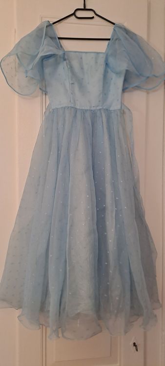 Deerose Prinzessinnen Kleid Blau – Langärmelig, Mit Schürze, Für Halloween & Cosplay, Größen XS-3XL
