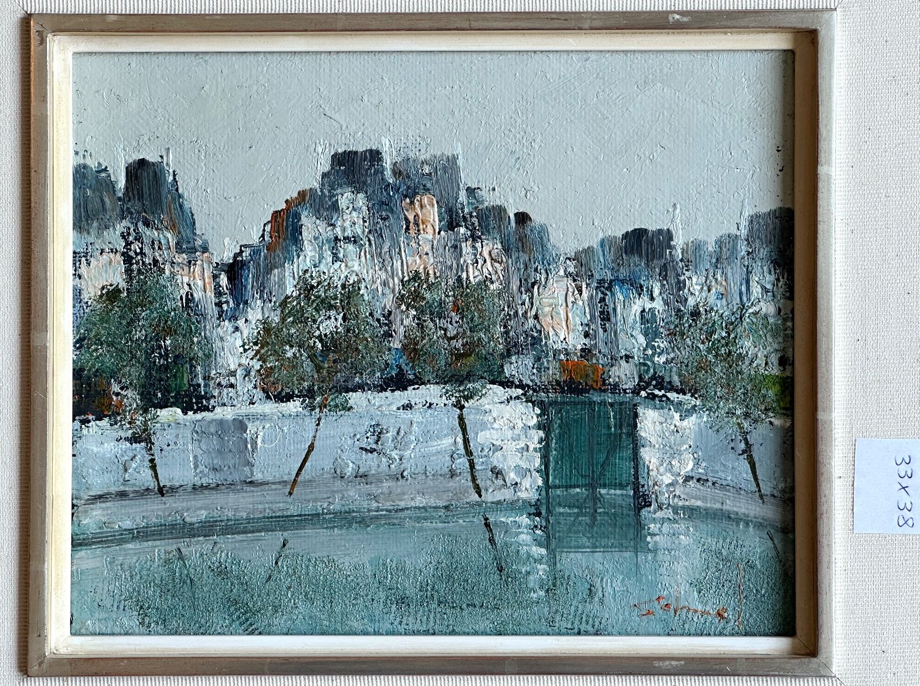 Dipinti: Kunst Bild Original, Ölfarbe mit Struktur, Stadtansicht – Usato da Seltisberg venduto da quadartswiss 1