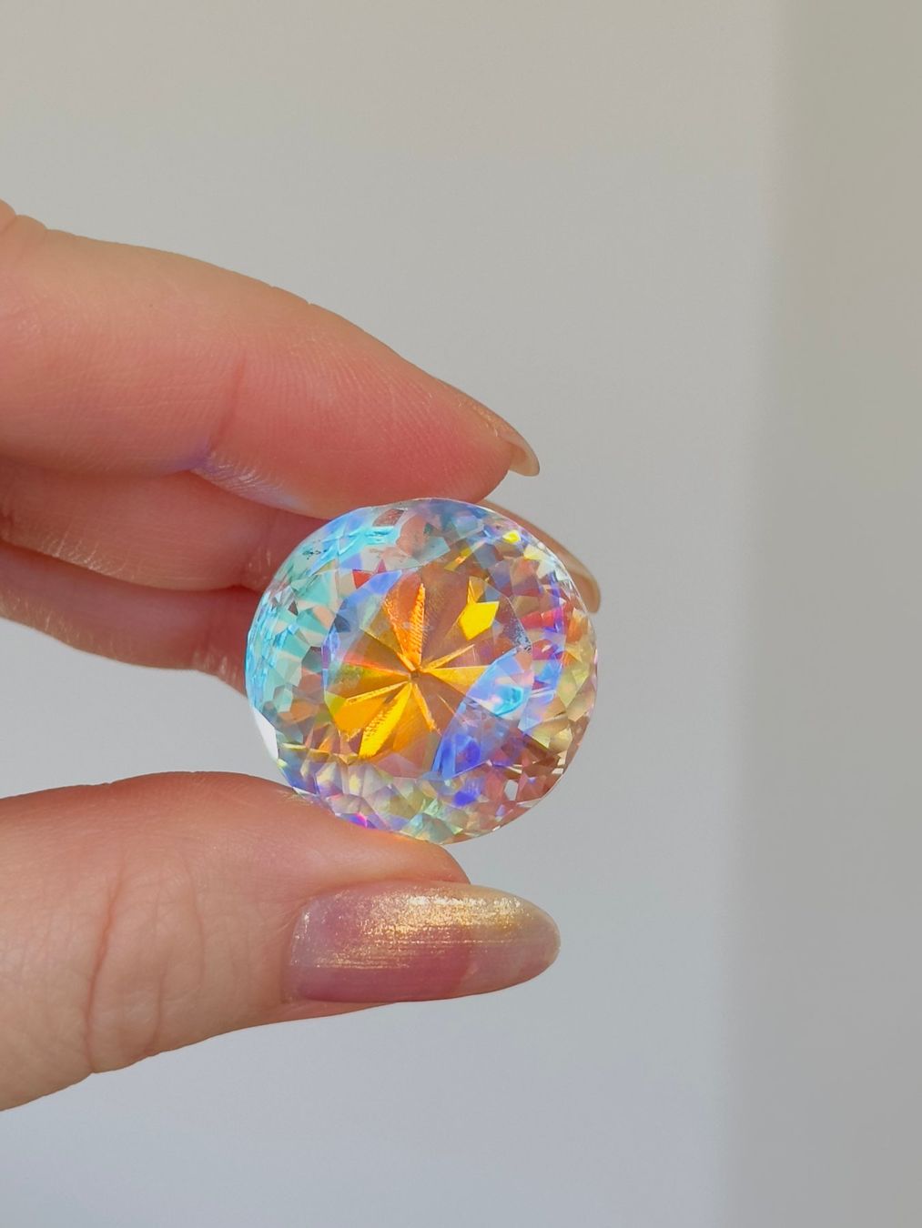 Pietre preziose: 68.80 Ct Mystic Round Cut Loose Gemstone – Nuovo e nell'imballaggio originale da Genève venduto da AWWA 5