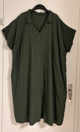 Kaftan Sommerkleid Tunika - Leinen Gr. 54 - grün - wie NEU