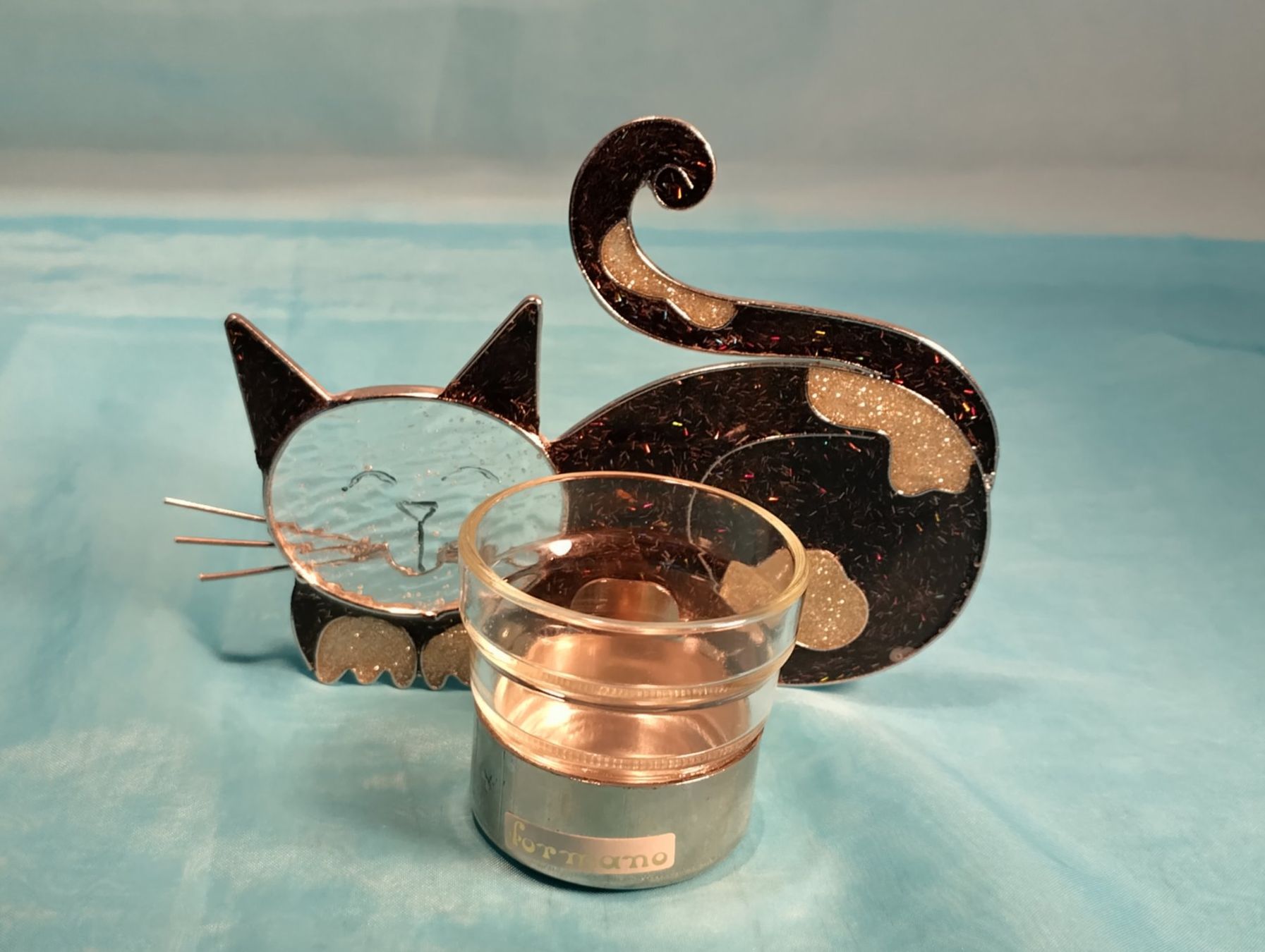 Kerzenständer: Teelicht Katze, Glas, formano – Neu (gemäss Beschreibung) aus Bellach von JingleCherry 2