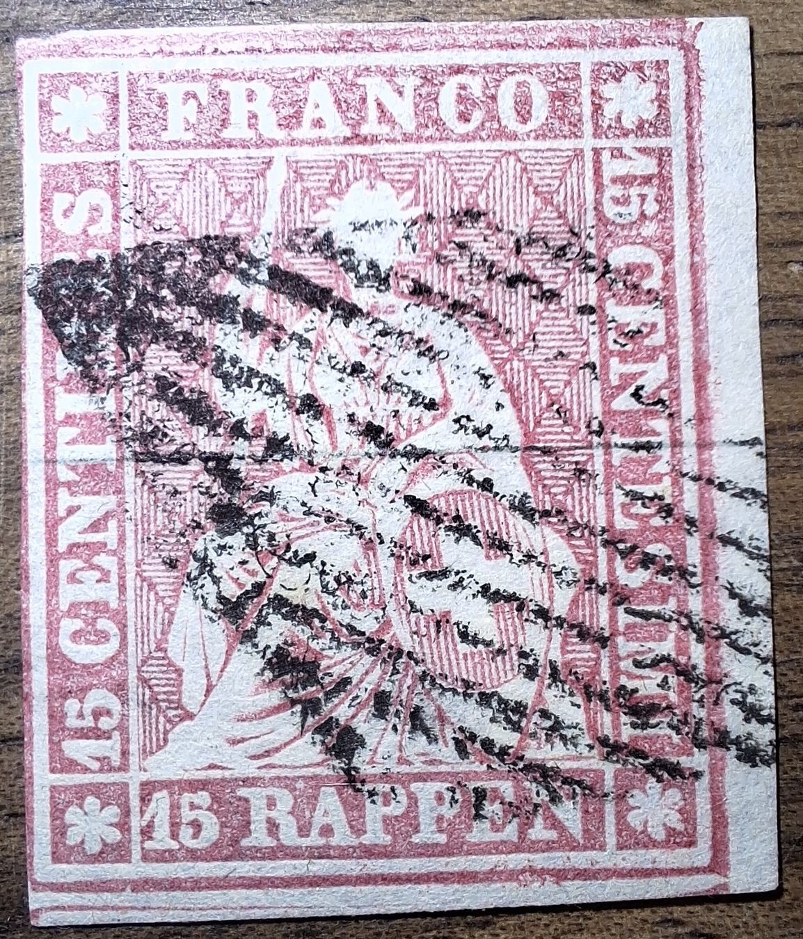 Tutti i francobolli: Strubel 24F Kat 450.- – Usato da Balgach venduto da SIMEON27