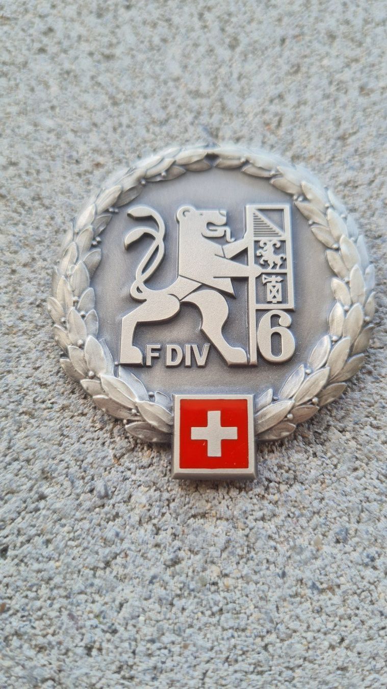 Medaglie: CH Armee / Béret / Emblem / Felddivision 6 / Béretemblem – Usato da Safenwil venduto da Husqi2000 3