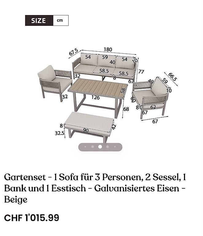 Sofas: Gartenloungeset von Vente-unique  – Gebraucht aus Rupperswil von Johanna036 1