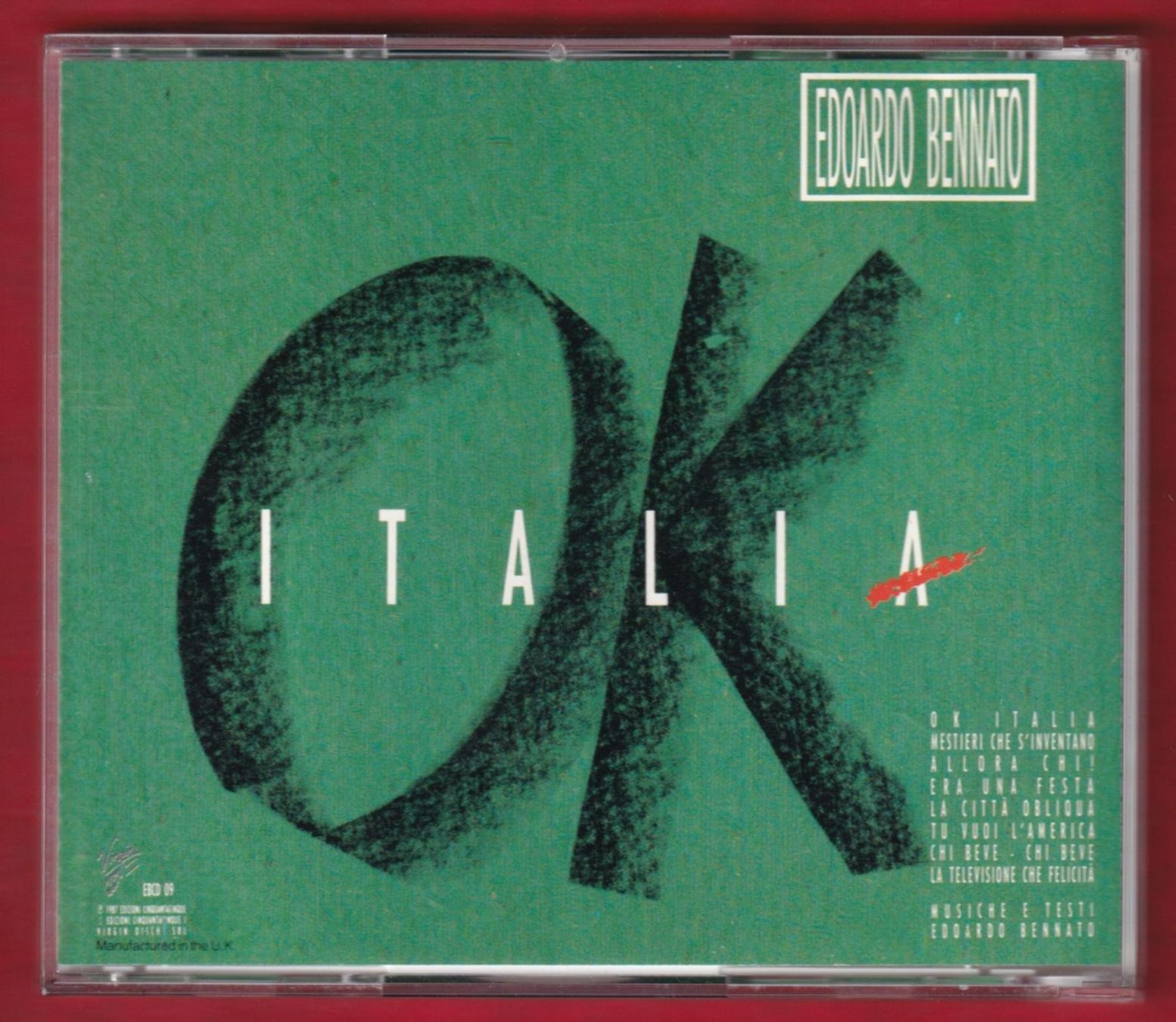 CD: Edoardo Bennato - Ok Italia (CD) – Usato da Zürich venduto da Pfluftl2000 1
