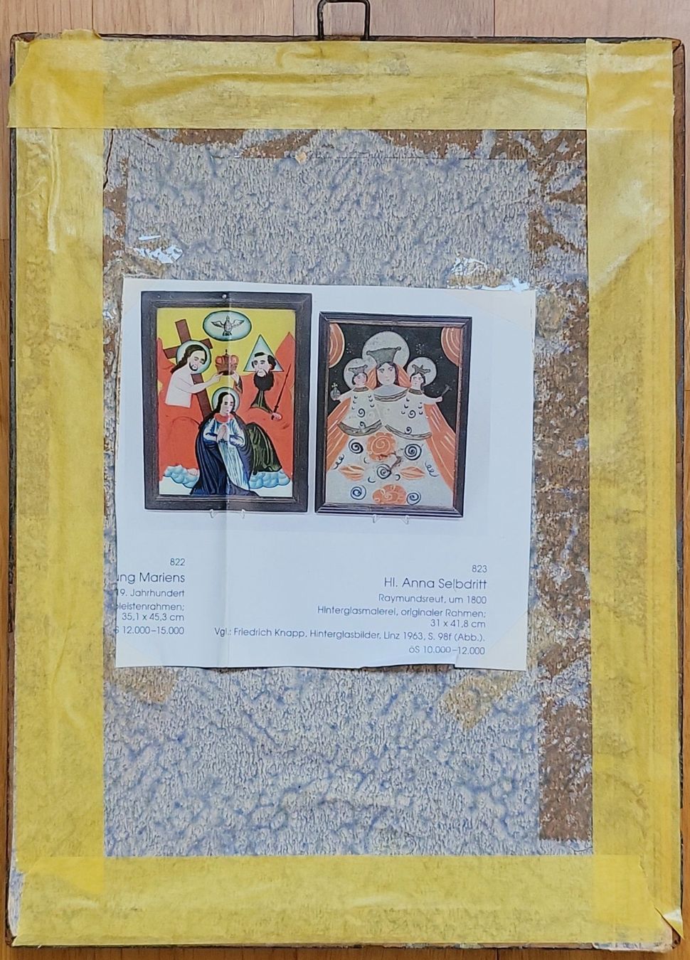 Dipinti: Antike christliche Hinterglasmalerei, Anna Selbdritt – Usato da Muttenz venduto da Mithrur 3