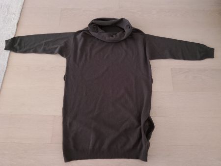 Zanone Rollkragenpullover Strickkleid Gr. 42 Dunkelgrün W...