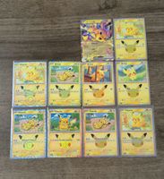 Lot de 10 cartes pikachu 30th français + chinois simplifié