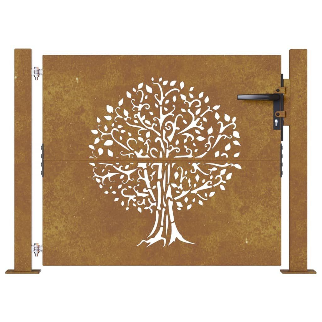 Porte: Gartentor 105x80 cm Cortenstahl Baum-Design – Nuovo e nell'imballaggio originale da Zug venduto da Cheap-Shop 1