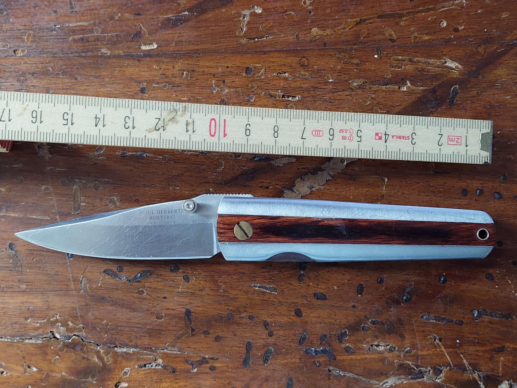 Zubehör: Messer C. Jul. Herberz mit Holzeinlage – Gebraucht aus Valbella von Smakes 4