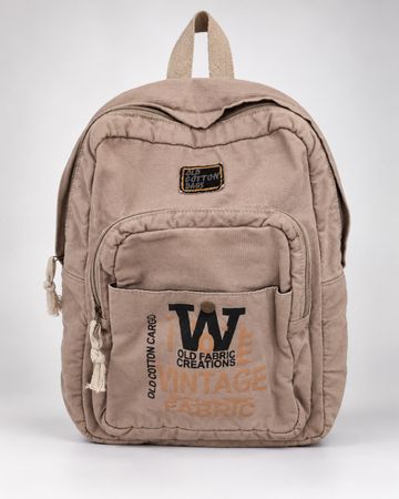 Rucksack Old Cotton Bags braun Vintage Stil neuwertig