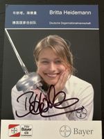 Signierte Autogrammkarte Britta Heidemann Fechten Olympia