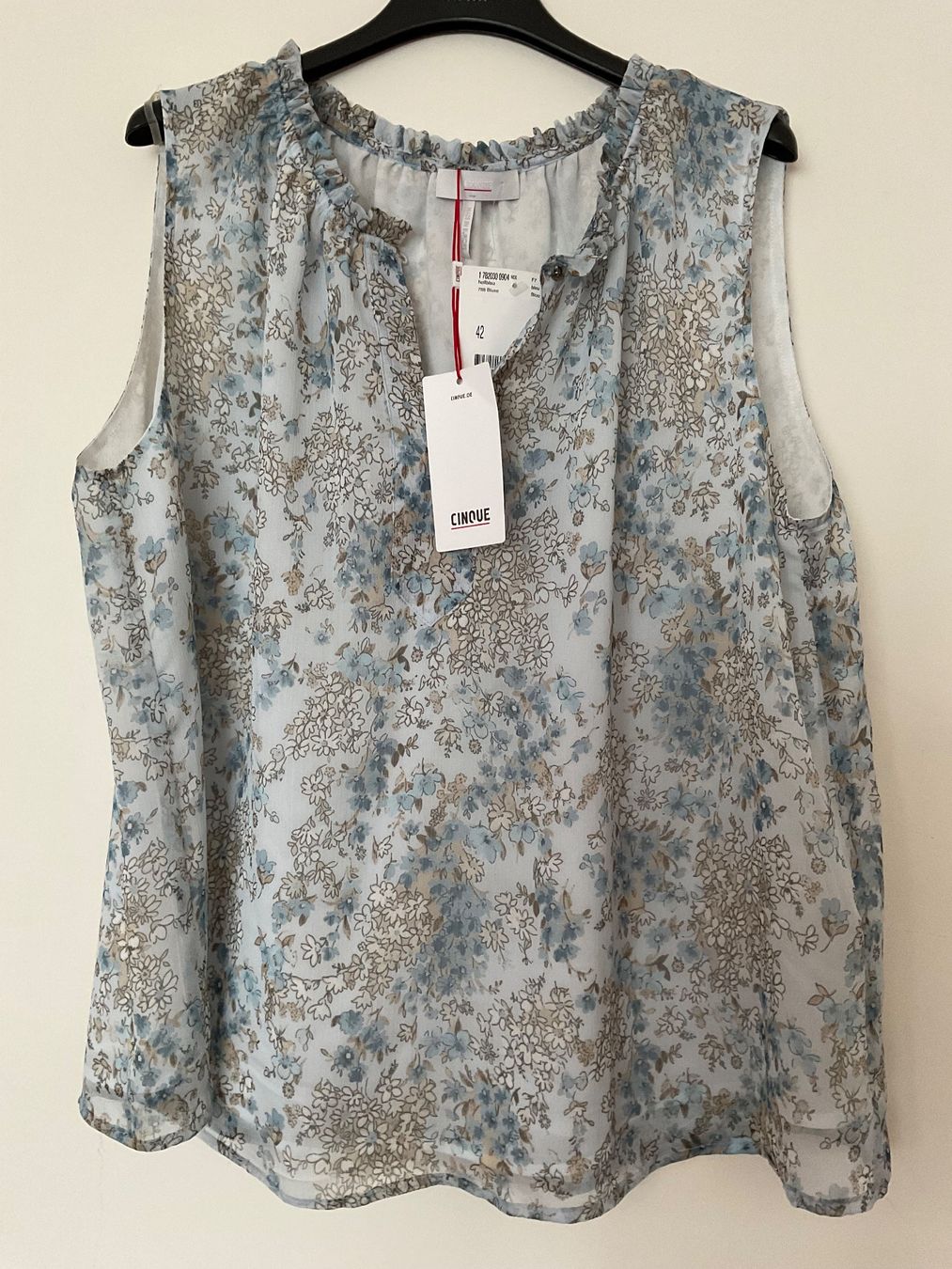 Cinque Camicette: CINQUE Bluse Top Gr 42 hellblau NEU NP 120 – Nuovo e nell'imballaggio originale da Urdorf venduto da alda02
