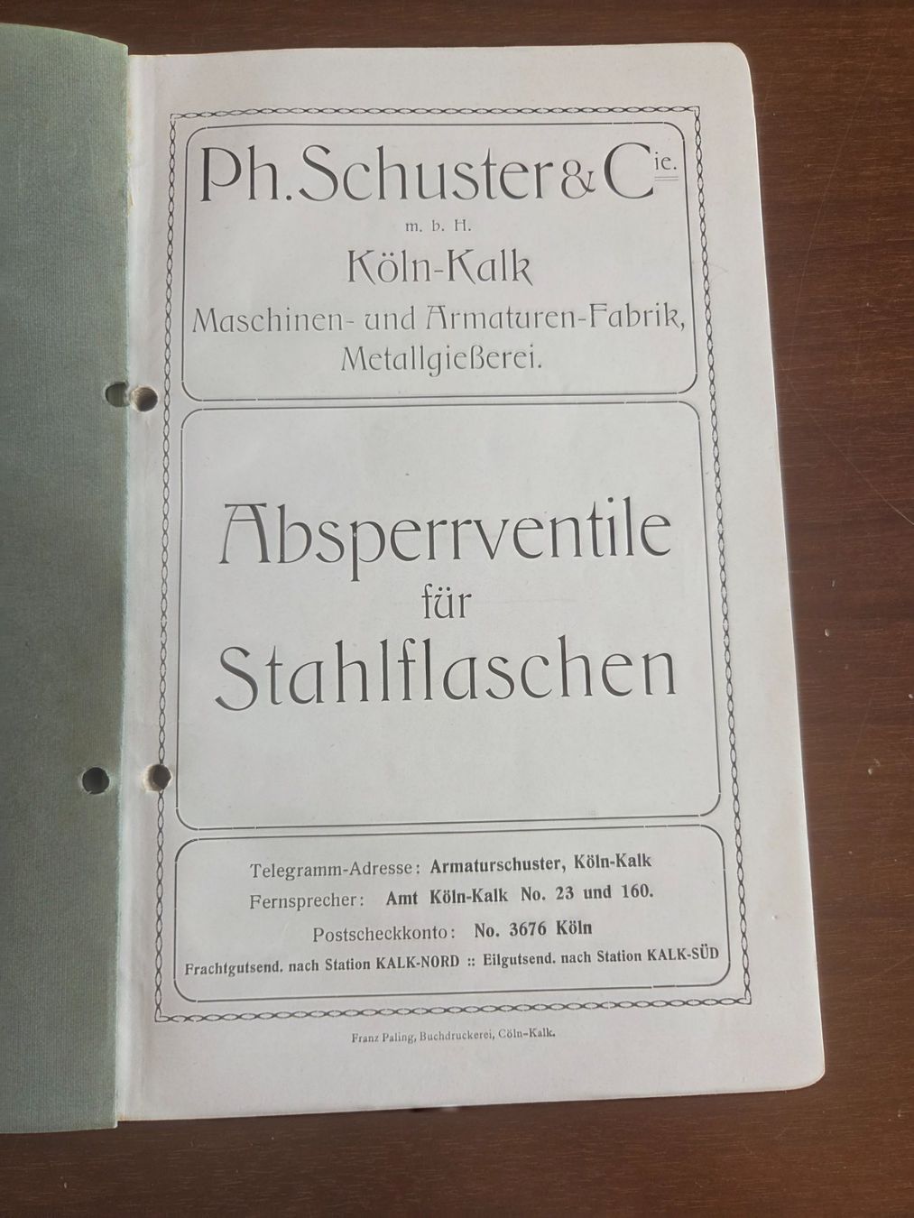 Libri: Ph. Schuster – Absperrventile Stahlflaschen – alter Katalog – Usato da Zürich venduto da ant_m569 2