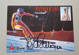 (I) Original Autogrammkarte Heidi Zurbriggen Authier Ski VS