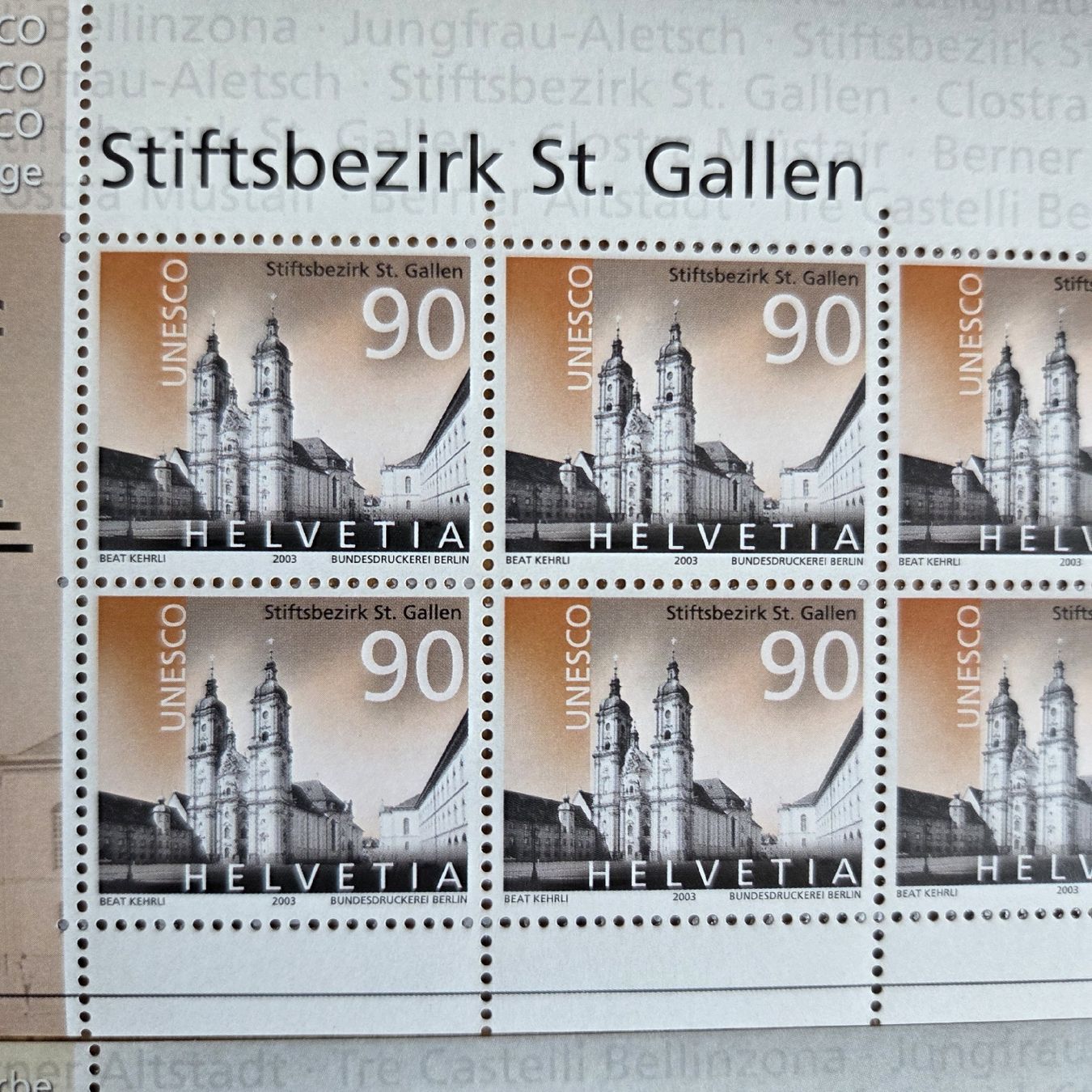 Tutti i francobolli: 4 Postfrische Briefmarken Bögen CH – Usato da Stans venduto da Ducati16 6