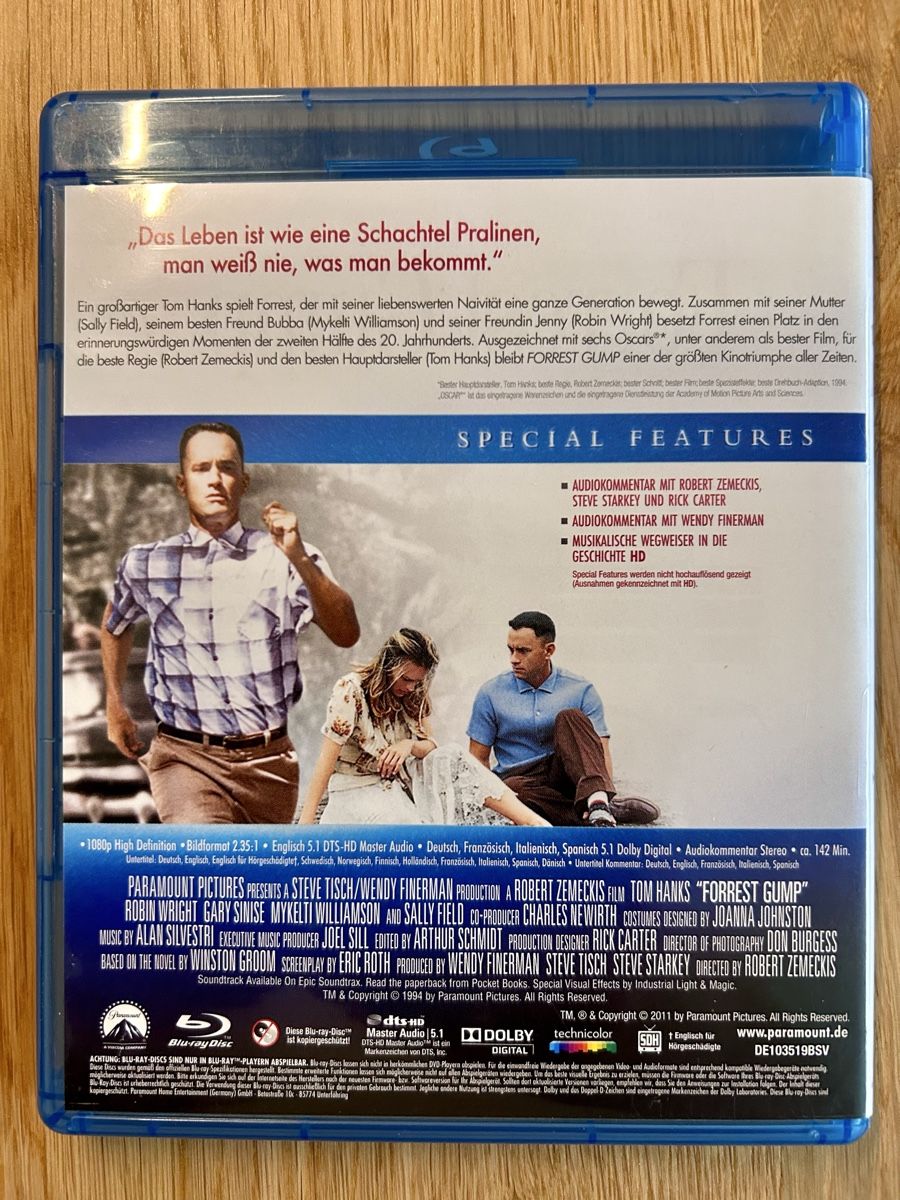 Tous les DVDs: Forrest Gump Blu-ray Tom Hanks – D'occasion à Kriens par Phippu_81 1