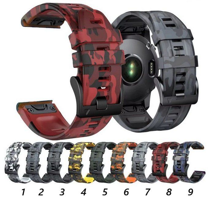 Garmin Smartwatch: Armband Silikon Sport XR für Garmin Fenix 5 6 7 8 – Neu und originalverpackt aus Lausanne von WATCH-WORLD