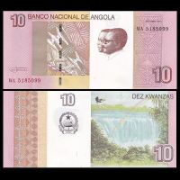 Angola 10 Kwanzas 2012 P-151B UNZ Serie WA