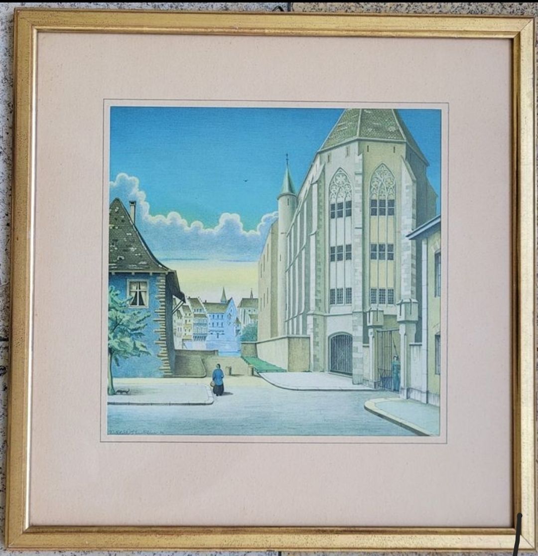Grafica & Litografie: Schöne Lithographie von Niklaus Stöcklin – Usato da Basel venduto da 713luna
