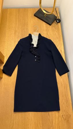 Neu zeitloses Kleid Claudie PIERLOT Hemdkleid dunkelblau S