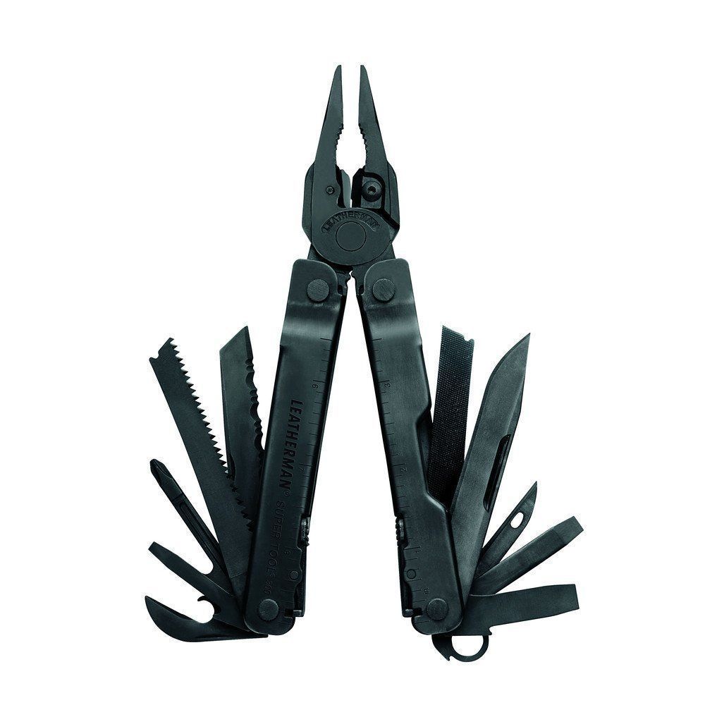 Leatherman Accessori: Leatherman MultiTool SUPER TOOL 300, black, inkl. Holster – Nuovo e nell'imballaggio originale da Koppigen venduto da Bracher_Mail-House